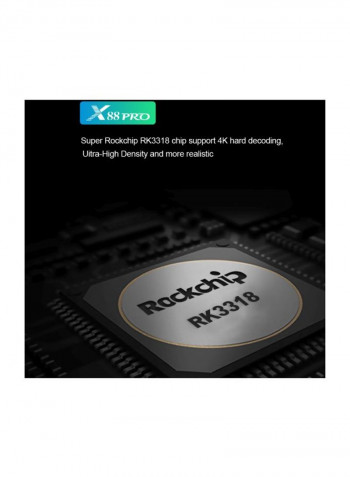 X88 Pro Smart Android 9.0 TV Box With Remote Control X88 PRO Black/Silver