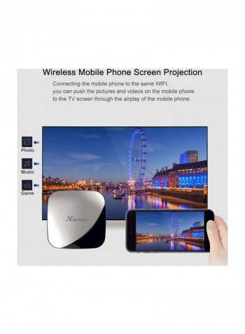 X88 Pro Smart Android 9.0 TV Box With Remote Control X88 PRO Black/Silver