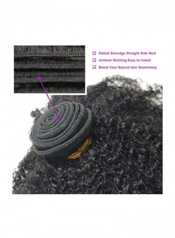 Curly Human Hair Wig Black 16inch