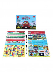 Pack Of 6 Road Trip Write And Wipe Activity Board Game Set