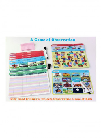 Pack Of 6 Road Trip Write And Wipe Activity Board Game Set
