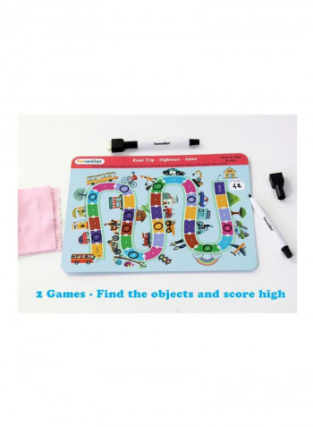 Pack Of 6 Road Trip Write And Wipe Activity Board Game Set