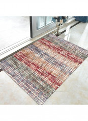 Textured Pattern Floor Rug Multicolour 80x180cm