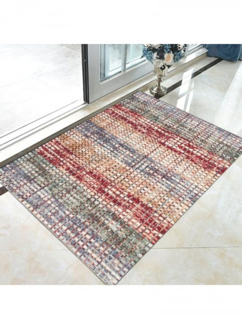 Textured Pattern Floor Rug Multicolour 80x180cm