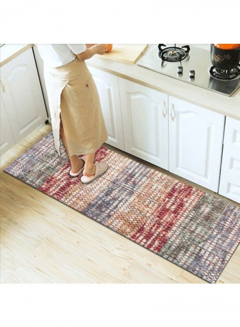Textured Pattern Floor Rug Multicolour 80x180cm