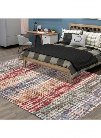 Textured Pattern Floor Rug Multicolour 80x180cm