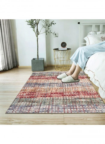 Textured Pattern Floor Rug Multicolour 80x180cm