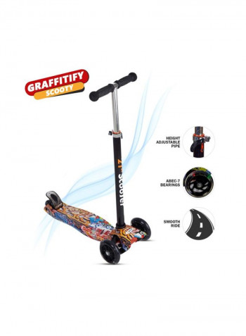 4 Wheel Graffiti Foldable Scooty