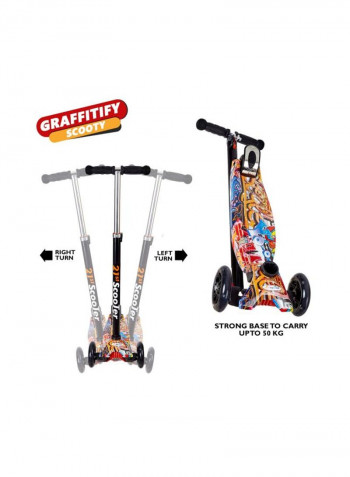4 Wheel Graffiti Foldable Scooty