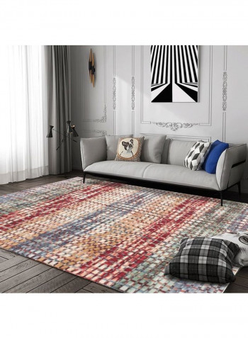 Simple Textured Pattern Durable Soft Living Room Rug Multicolour 120 x 160cm