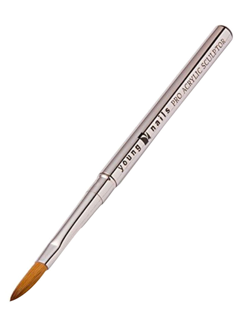 Pro Sculptor Nail Brush Silver/Brown