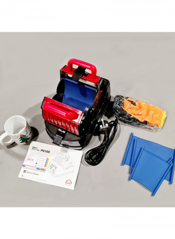 4-In-1 Mugs Printing Press Machine Red/Black