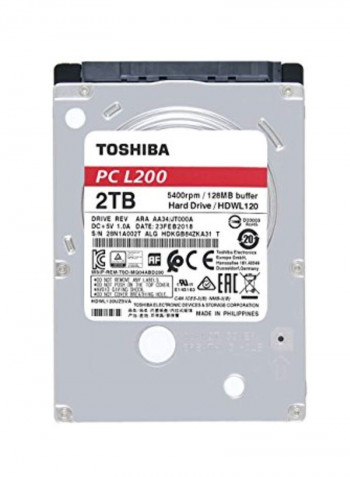 PC Internal Hard Drive 2TB Silver/Red/Black