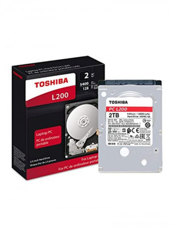 PC Internal Hard Drive 2TB Silver/Red/Black