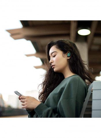 Push True Wireless Earbuds, In-Ear Bluetooth With Microphone Green/Black