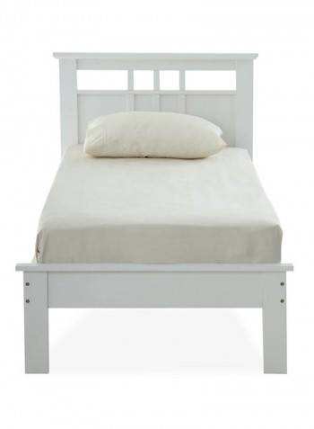 Adam Single Bed White 206x99x100cm