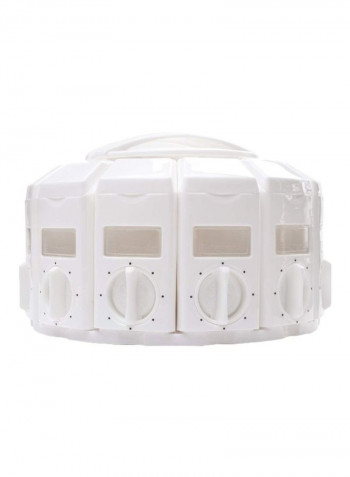 12-Piece Select-A-Spice Auto-Measure Spice Canister Set White/Clear 9x8.75x4inch