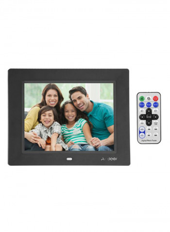 Digital Photo Frame With Remote Control Black
