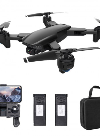 SG701 RC Drone with Camera 4K Dual Camera Wifi FPV Drone Foldable RC Quadcopter with Headless Mode Trajectory Flight with Bag 2 Battery 24.5*8*22cm