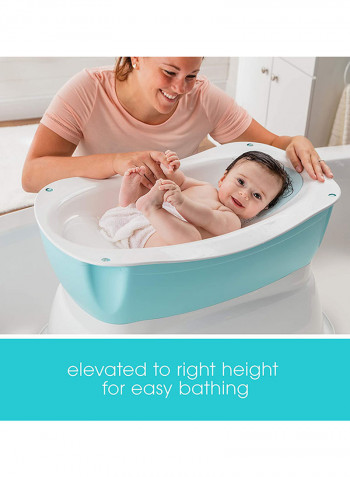 Right Height Bath Tub With My Size Potty Seat, 3-6 M - White/Blue