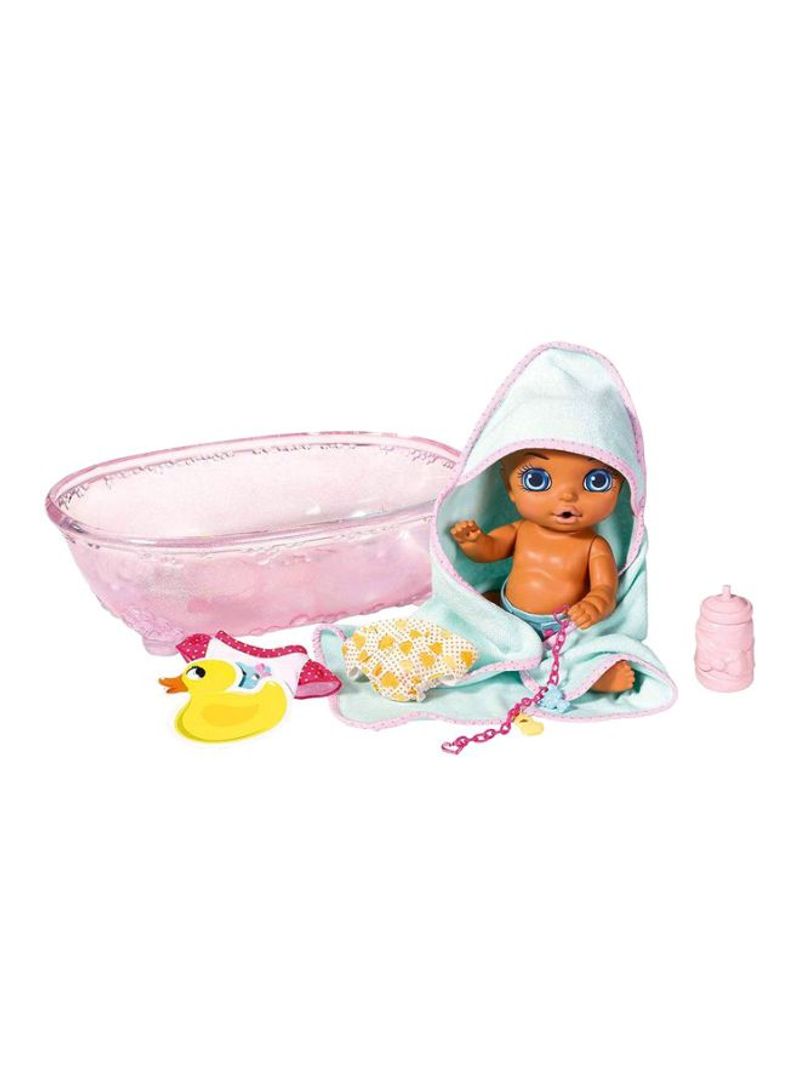 Baby Doll With Bath Tub Playset