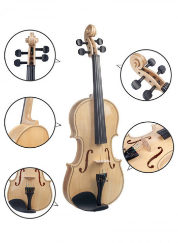 3-Piece 4/4 Violin With Gig Bag And Bow