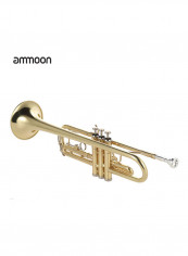 B Flat Brass Trumpet With Mouthpiece Valve Oil Gloves Strap Case