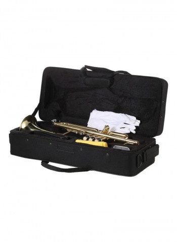 B Flat Brass Trumpet With Mouthpiece Valve Oil Gloves Strap Case
