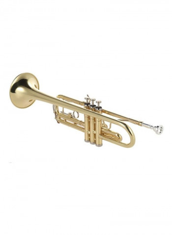B Flat Brass Trumpet With Mouthpiece Valve Oil Gloves Strap Case