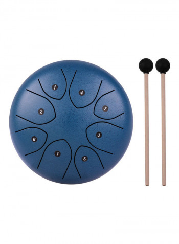 8-Tone Steel Tongue Drum With 2 Mallets