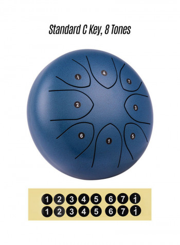 8-Tone Steel Tongue Drum With 2 Mallets