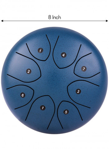 8-Tone Steel Tongue Drum With 2 Mallets