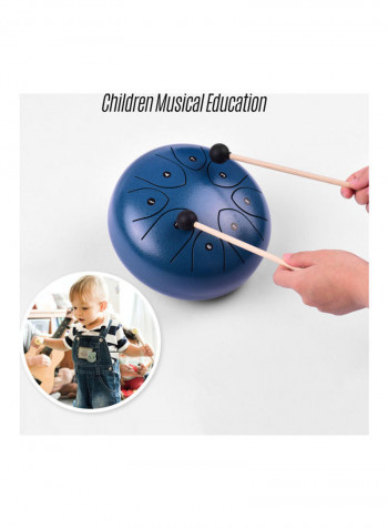 8-Tone Steel Tongue Drum With 2 Mallets