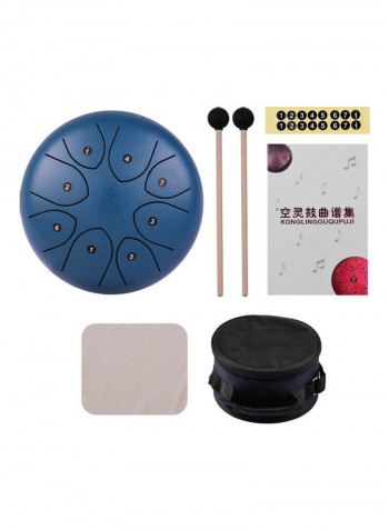 8-Tone Steel Tongue Drum With 2 Mallets