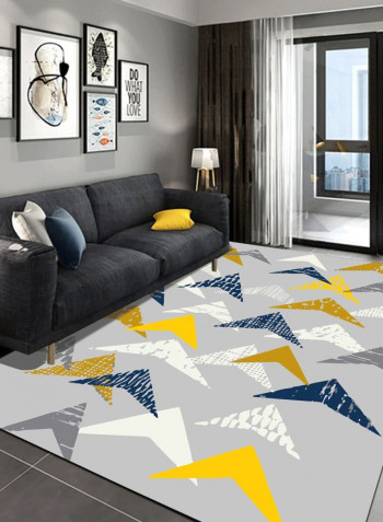 Bedroom Rug Modern Geometric Pattern Washable Living Room Carpet Yellow 120*160(W*L)cmcm
