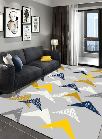 Bedroom Rug Modern Geometric Pattern Washable Living Room Carpet Yellow 120*160(W*L)cmcm
