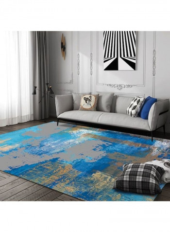 Modern Fresh Painting Living Room Soft Bedroom Non-Skid Carpet Blue 120*160(W*L)cmcm