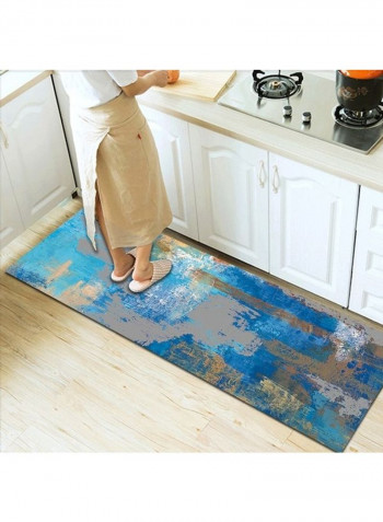 Modern Fresh Painting Living Room Soft Bedroom Non-Skid Carpet Blue 120*160(W*L)cmcm