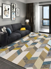 Bedroom Rug Simple Geometric Pattern Colorblock Living Room Carpet multicolour 80*180 (W*L)cmcm