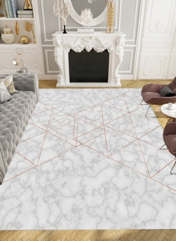 European Luxurious Style Geometry Pattern Living Room Stain-Resistant Ground Mat Grey 120*160(W*L)cmcm