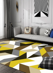 Bedside Carpet Modern Colorblock Non-Skid Durable Living Room Rug multicolour 80*180 (W*L)cmcm