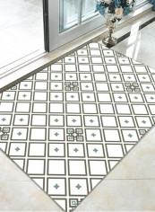 Modern Style Carpet Simple Pattern Home Use Non-Skid Durable Rug White 80*180 (W*L)cmcm