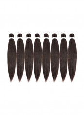 Pack Of 8 Ombre Straight Hair Extensions Dark Brown 30inch