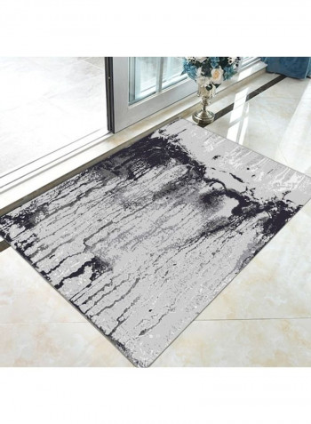 Simple Abstract Patterned Soft Living Room Floor Rug Black/Grey 120x160cm