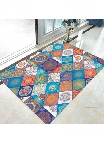 Floral Printed Anti-Slip Floor Mat Multicolour 120x160cm