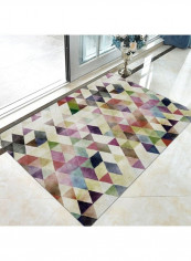 Colourblock Living Room Rug Multicolour 80x180cm
