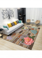 Printed Floor Rug Multicolour 80x180cm