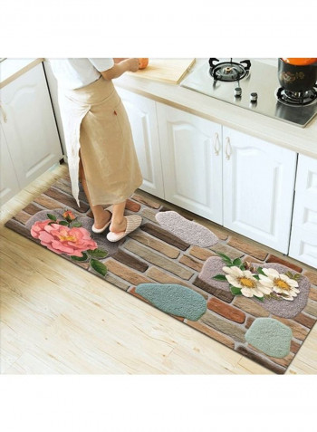 Printed Floor Rug Multicolour 80x180cm