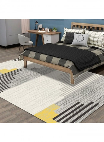 Rectangular Modern Simple Style Non-Skid Floor Rug Grey/Black/Yellow 120x160cm