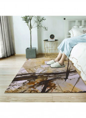 Modern Light Luxurious Style Living Room Rug Multicolour 120 x 160cm